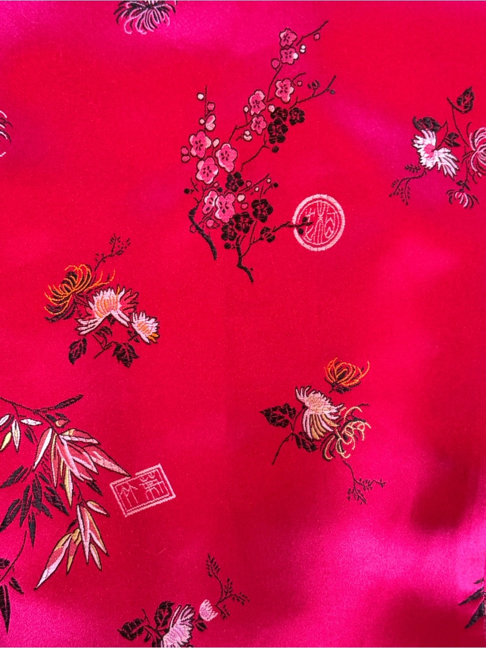 Vintage Dressbarn fuchsia pink satin Chinese vest v-neck frog knot buttons small - Picture 5 of 16